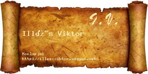 Illés Viktor névjegykártya